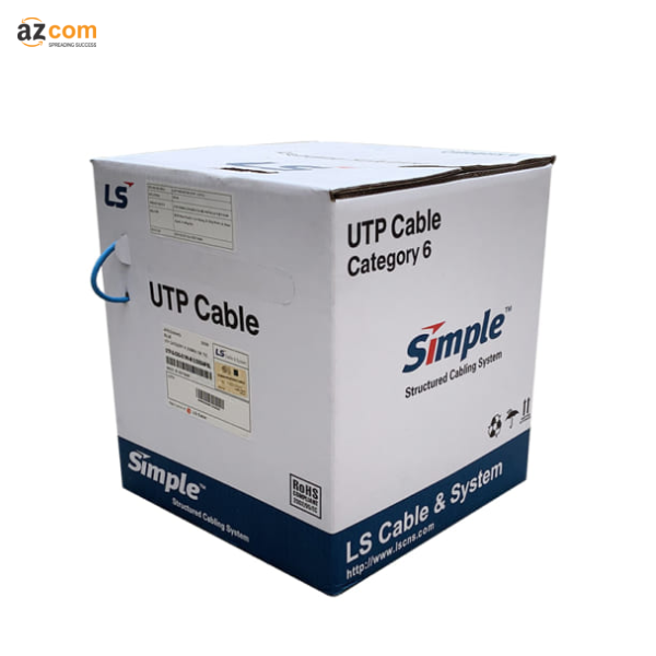 Cáp mạng LS Vina Cat6 UTP UTP-G-C6G-E1VN-M 0.5X4P/BL