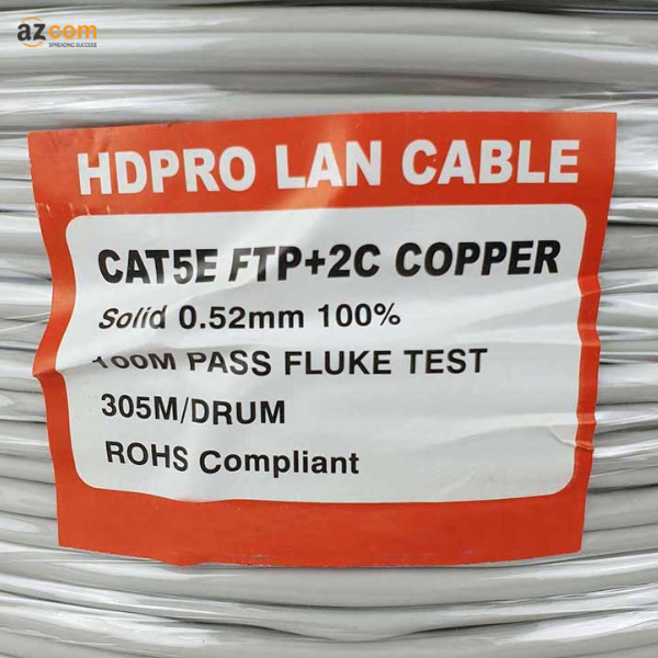 Cáp mạng kèm nguồn HDPRO Cat5E FTP + 2C Copper