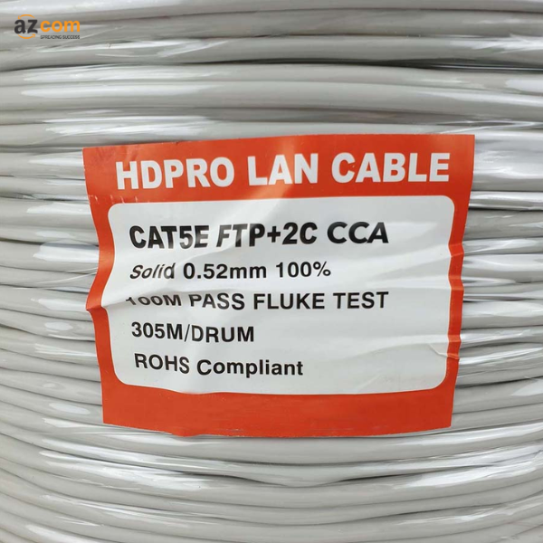 Cáp mạng kèm nguồn HDPRO Cat5e FTP + 2C CCA