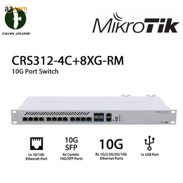 Switch chia mạng Mikrotik CRS312-4C+8XG-RM